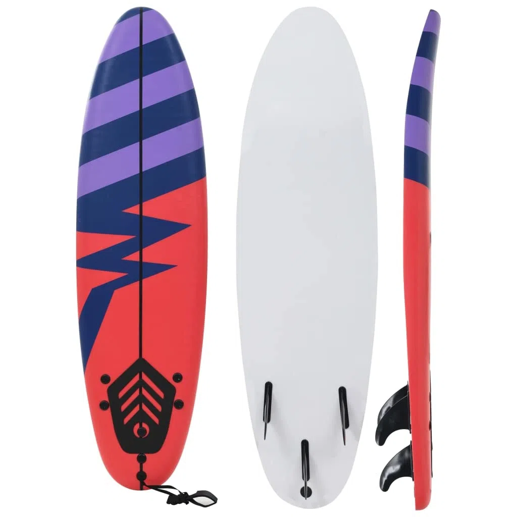 Deska surfingowa XPE Deck z rdzeniem z pianki EPS z płetwami i linką, miękka deska dla początkujących z podkładką trakcyjną, 170 x 46,8 x